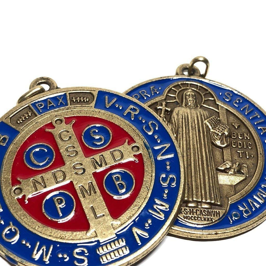 Saint Benedict 2" Medal - Exorcism - Medalla De San Benito Blessed By Pope | Catholically