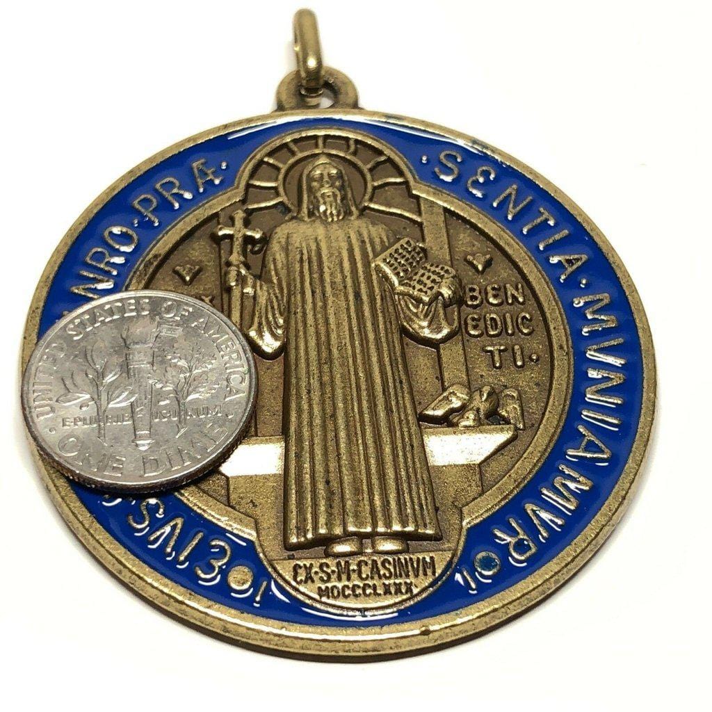 Saint Benedict 2" Medal - Exorcism - Medalla De San Benito Blessed By Pope | Catholically