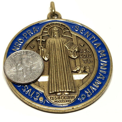 Saint Benedict 2" Medal - Exorcism - Medalla De San Benito Blessed By Pope | Catholically