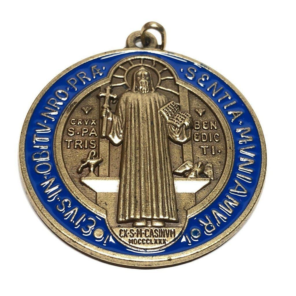 Saint Benedict 2" Medal - Exorcism - Medalla De San Benito Blessed By Pope | Catholically