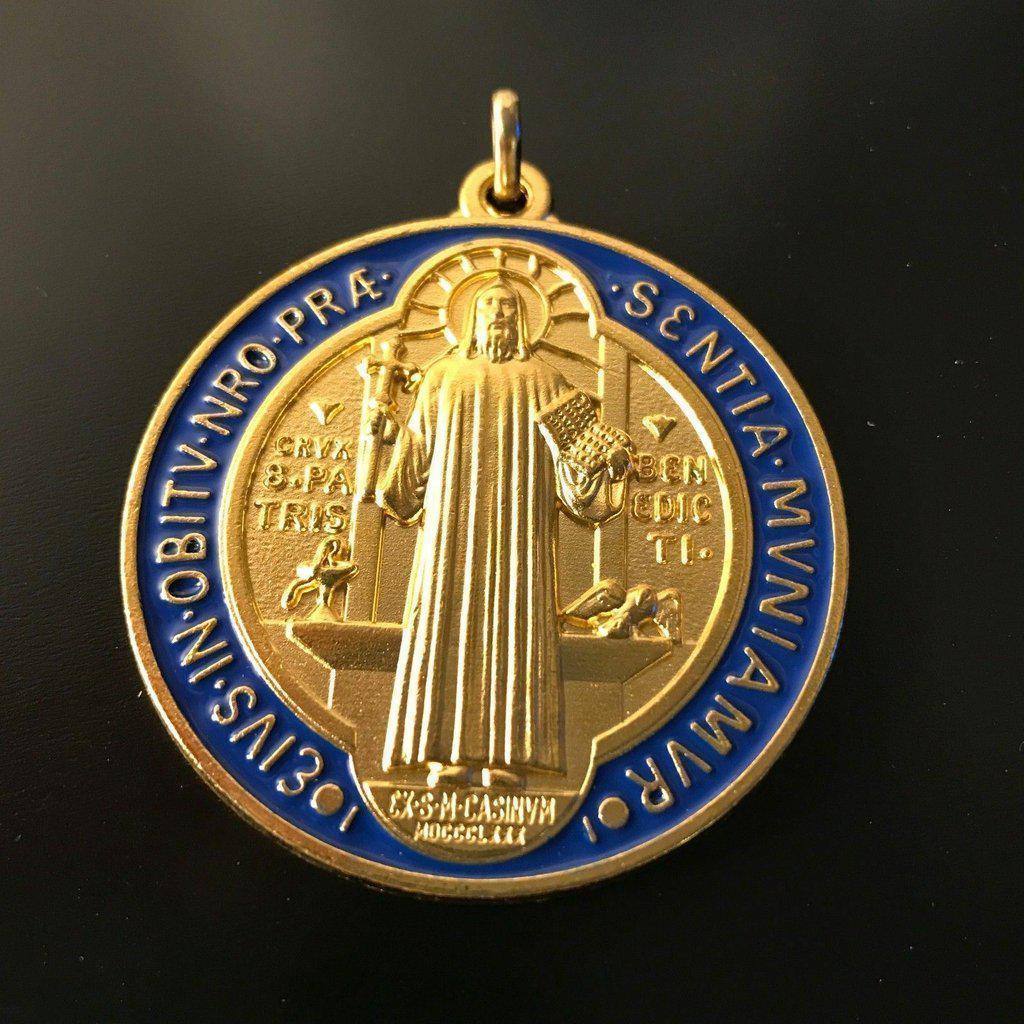 Saint Benedict 2" Medal - Exorcism - Medalla De San Benito Blessed By Pope | Catholically