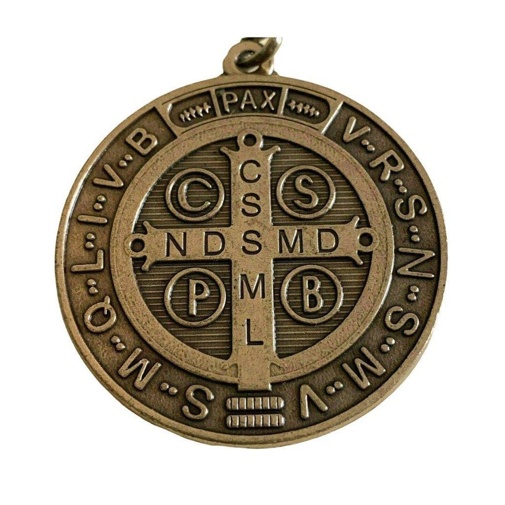 Saint Benedict 2" Medal -Exorcism - Medalla De San Benito Blessed By Pope | Catholically