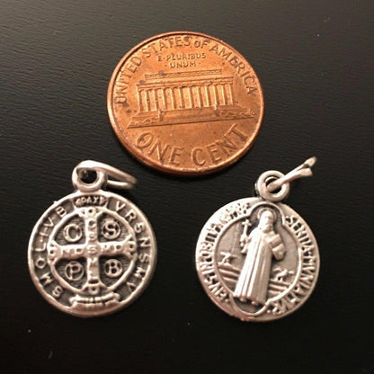 Saint Benedict 4x Set - 1/2" Medal - Catholic Exorcism - Blessed By Pope | Catholically
