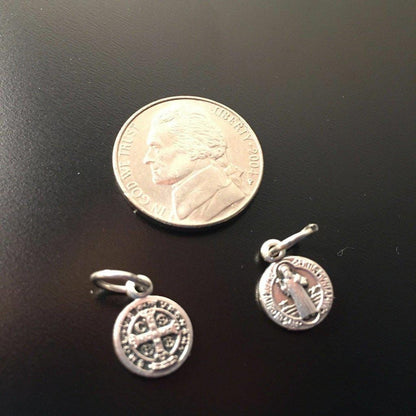 Saint Benedict 4X Tiny Medals -Catholic Exorcism -Pendant Blessed By Pope | Catholically