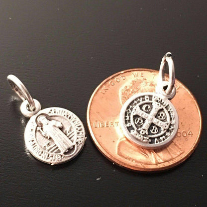 Saint Benedict 4X Tiny Medals -Catholic Exorcism -Pendant Blessed By Pope | Catholically