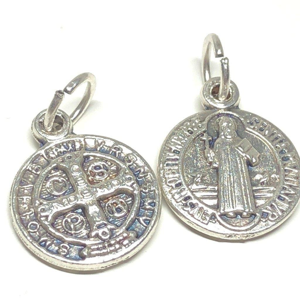 Saint Benedict 4X Tiny Medals -Catholic Exorcism -Pendant Blessed By Pope | Catholically