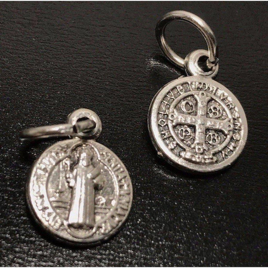 Saint Benedict 4X Tiny Medals -Catholic Exorcism -Pendant Blessed By Pope | Catholically