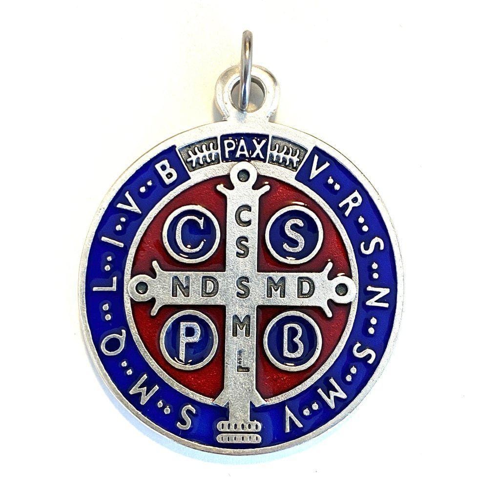 Saint Benedict Huge  1" 3/4 Medal Catholic Exorcism Blessed By Pope | Catholically