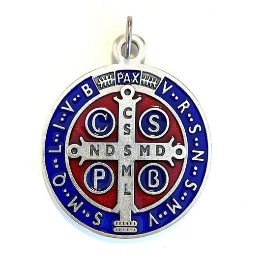 Saint Benedict Huge  1" 3/4 Medal Catholic Exorcism Blessed By Pope | Catholically