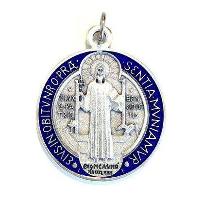 Saint Benedict Huge  1" 3/4 Medal Catholic Exorcism Blessed By Pope | Catholically