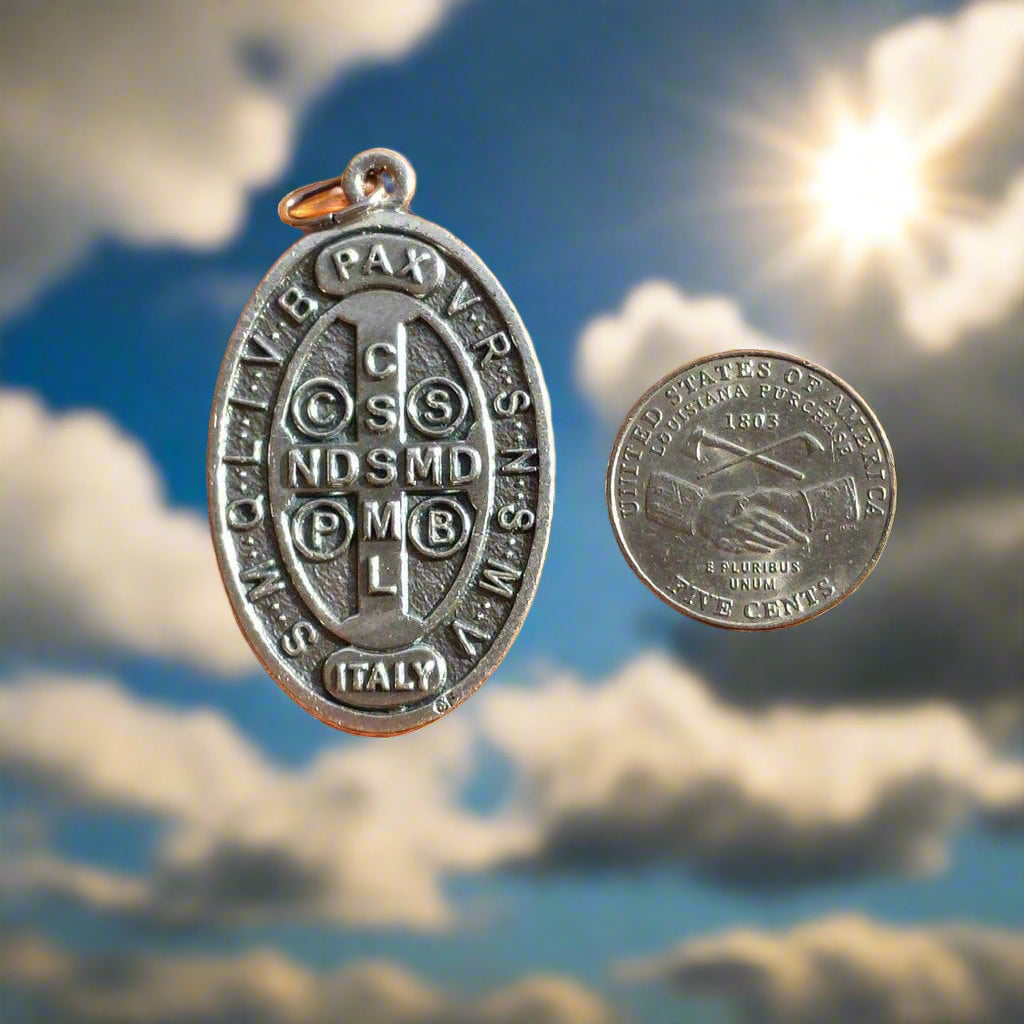 Saint Benedict Huge 1.75" Medal   Catholic Exorcism  Blessed By Pope | Catholically