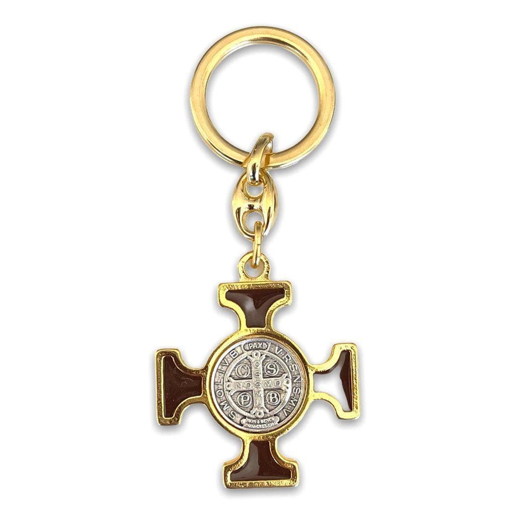 Saint Benedict Keyring - Medallion - Exorcism - Blessed by Pope | Catholically