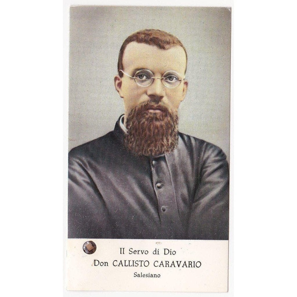 Saint Callistus Caravario - Vintage Holy Card with Relic | Catholically