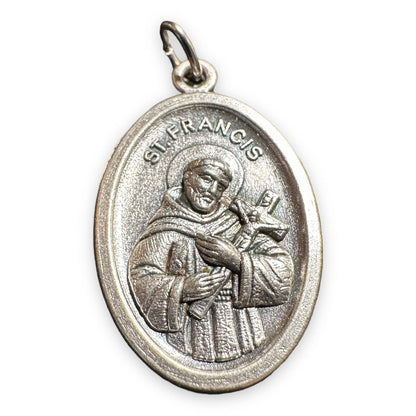 Saint Francis of Assisi relic medal - Franciscan Pendant - Blessed By Pope | Catholically