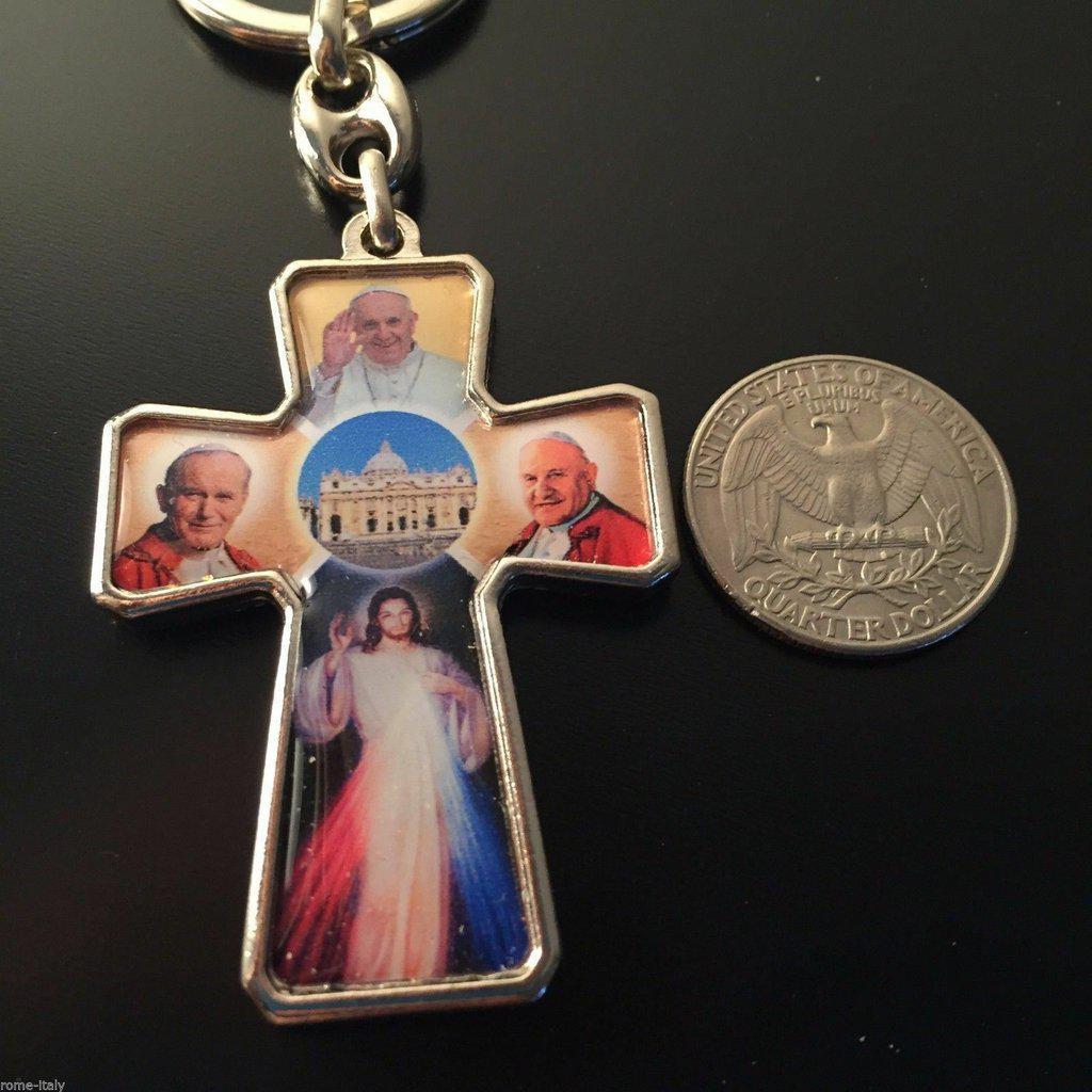 Saint Jpii - Canonization Key Ring-Key Chain-Medallion-Blessed 04-27 By Pope | Catholically
