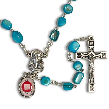 Saint JPII -Canonization Rosary w/ Relic Ex-Indumentis -Blessed By Pope | Catholically