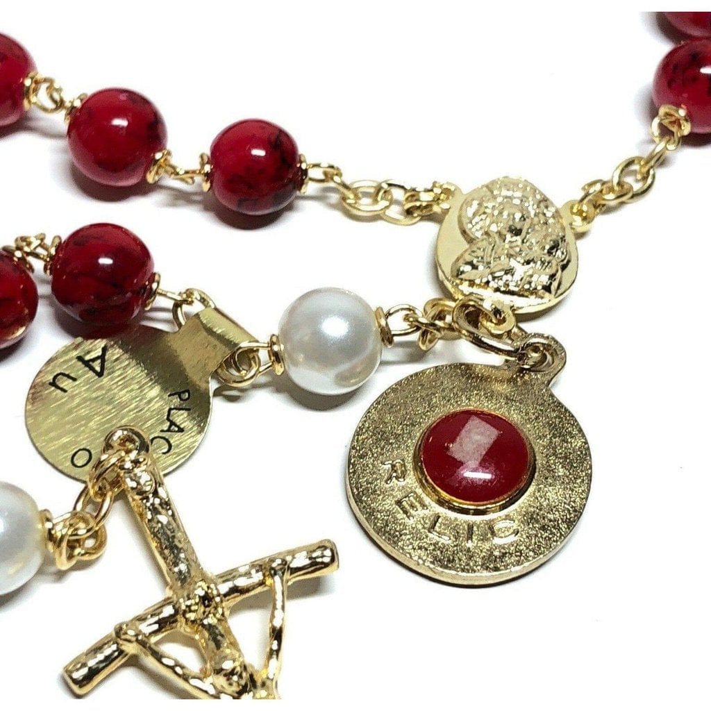 Saint JPII - St.John Paul II Pope - Blessed Rosary With Relic Ex-Indumentis | Catholically