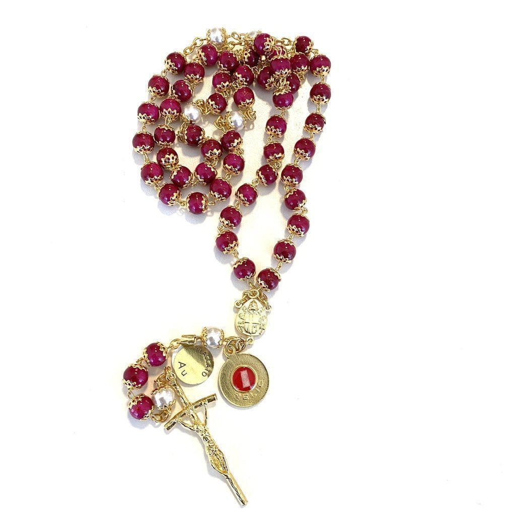 Saint JPII - St.John Paul II Pope - Blessed Rosary with Relic Ex-Indumentis | Catholically