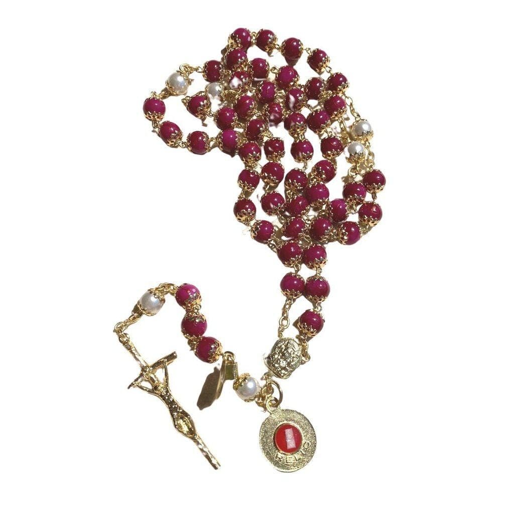 Saint JPII - St.John Paul II Pope - Blessed Rosary with Relic Ex-Indumentis | Catholically