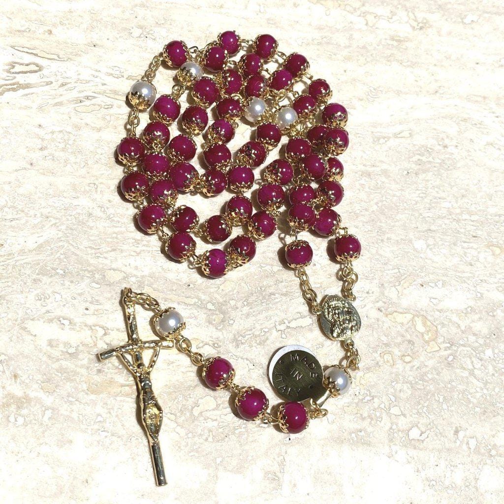 Saint JPII - St.John Paul II Pope - Blessed Rosary with Relic Ex-Indumentis | Catholically
