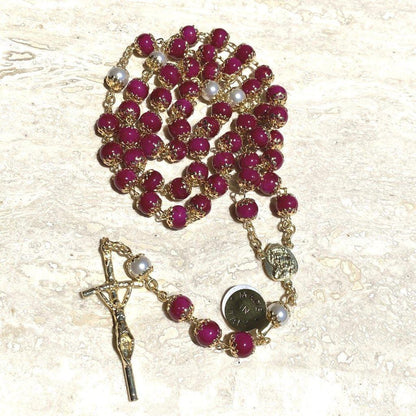 Saint JPII - St.John Paul II Pope - Blessed Rosary with Relic Ex-Indumentis | Catholically