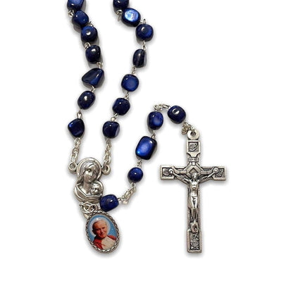 Saint JPII -St.John Paul Ii Pope- Canonization Rosary + Medal W/ Free Relic | Catholically