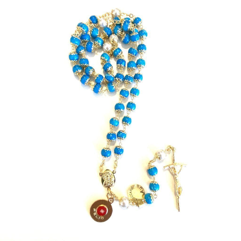 Saint JPII - St.John Paul II Pope - Gold Plated Canonization Blessed Rosary | Catholically