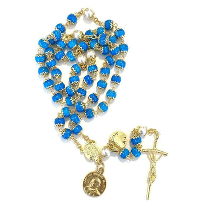 Saint JPII - St.John Paul II Pope - Gold Plated Canonization Blessed Rosary | Catholically