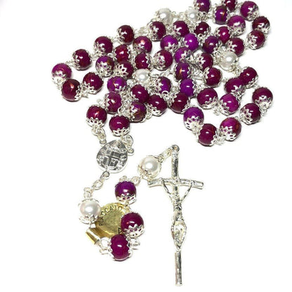 Saint JPII - St.John Paul II Pope - Silver Plated Canonization Blessed Rosary | Catholically