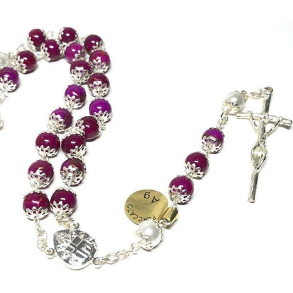Saint JPII - St.John Paul II Pope - Silver Plated Canonization Blessed Rosary | Catholically