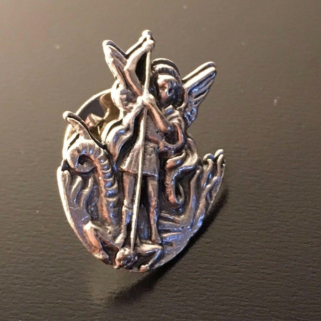 Saint Michael Archangel Pin   Guardian Angel Lapel Pin | Catholically