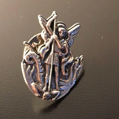 Saint Michael Archangel Pin   Guardian Angel Lapel Pin | Catholically