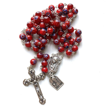 Saint Padre Pio Rosary Blessed By Pope w/ 2nd Class Free Relic - St. Father Pio | Catholically