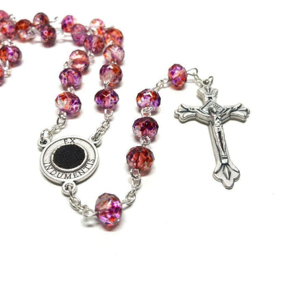 Saint Padre Pio Rosary Blessed By Pope w/ 2nd Class Relic - St. Father Pio | Catholically