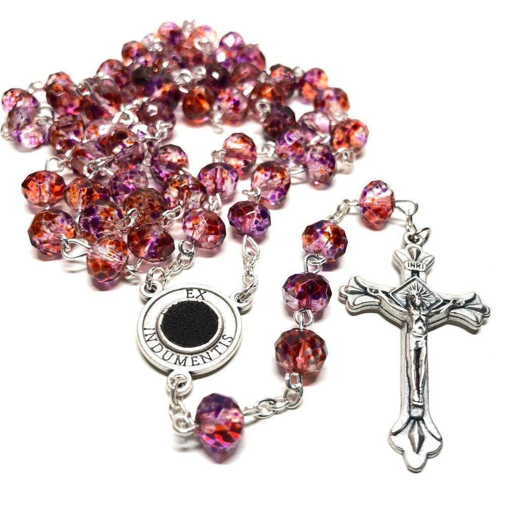 Saint Padre Pio Rosary Blessed By Pope w/ 2nd Class Relic - St. Father Pio | Catholically