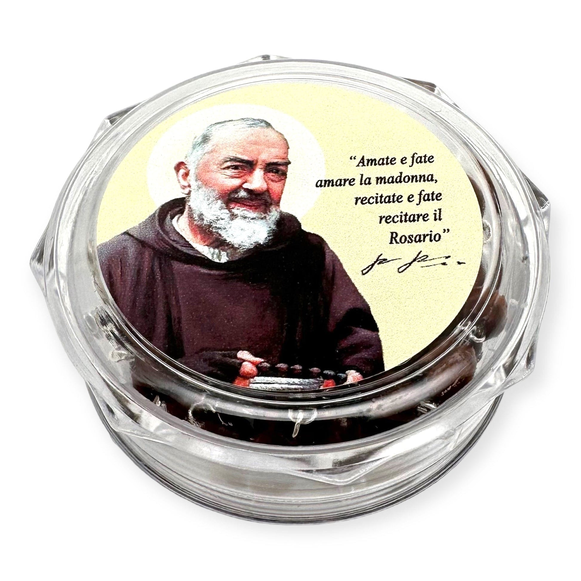 Saint Padre Pio Rosary w/ 2nd Class Relic - Blessed by Pope Leo XIV | Catholically