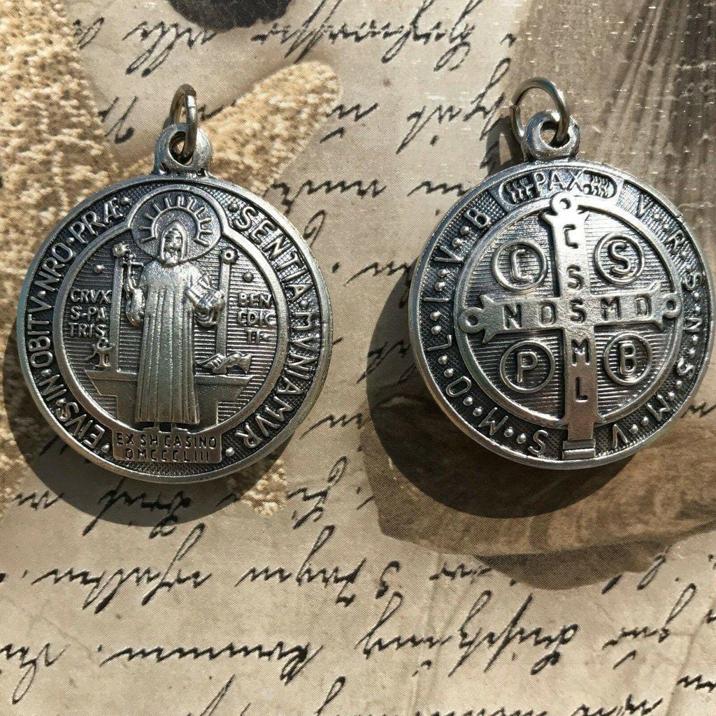 Saint St Benedict 1.5" - Medal - Catholic Exorcism - Blessed By Pope - Medalla | Catholically