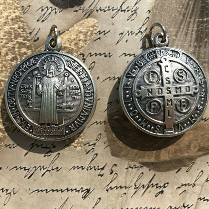Saint St Benedict 1.5" - Medal - Catholic Exorcism - Blessed By Pope - Medalla | Catholically