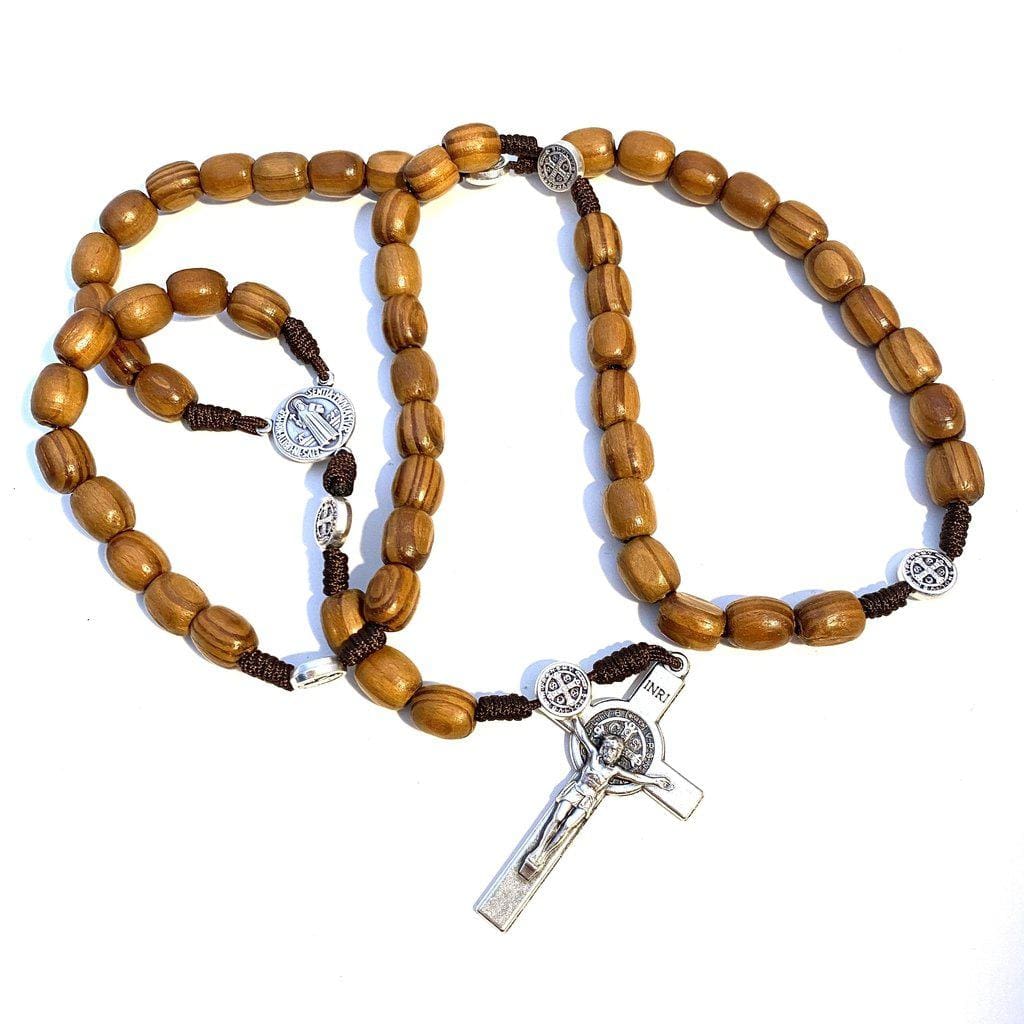 St. Benedict Wooden Rosary: A Handcrafted Piece of Faith and Protection | Catholically