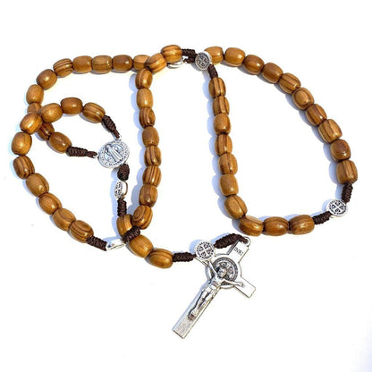 St. Benedict Wooden Rosary: A Handcrafted Piece of Faith and Protection | Catholically