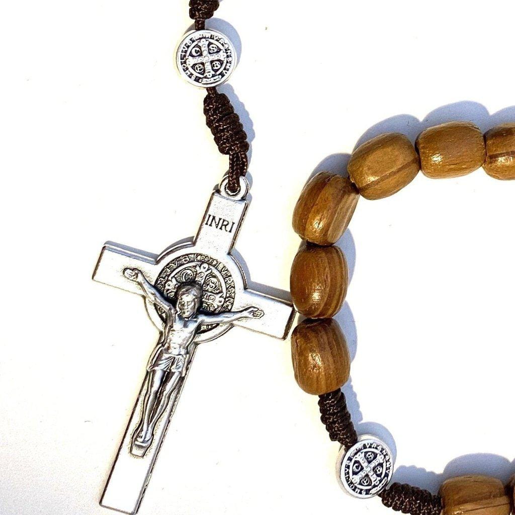 St. Benedict Wooden Rosary: A Handcrafted Piece of Faith and Protection | Catholically