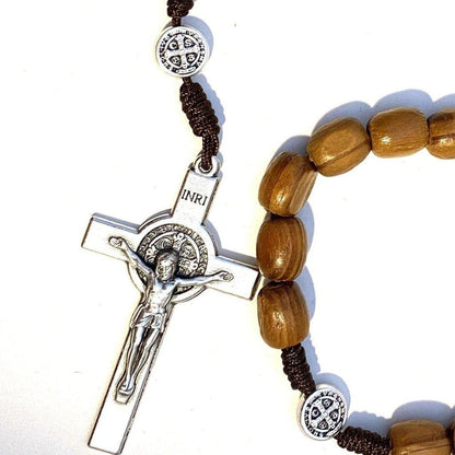 St. Benedict Wooden Rosary: A Handcrafted Piece of Faith and Protection | Catholically