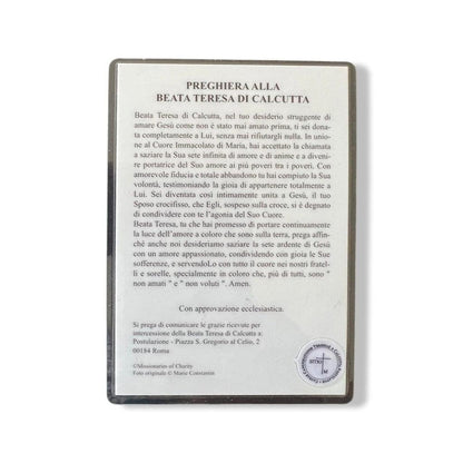 Saint St. Mother Teresa Of Calcutta 2Nd Class Relic - Holy Card Madre Teresa | Catholically