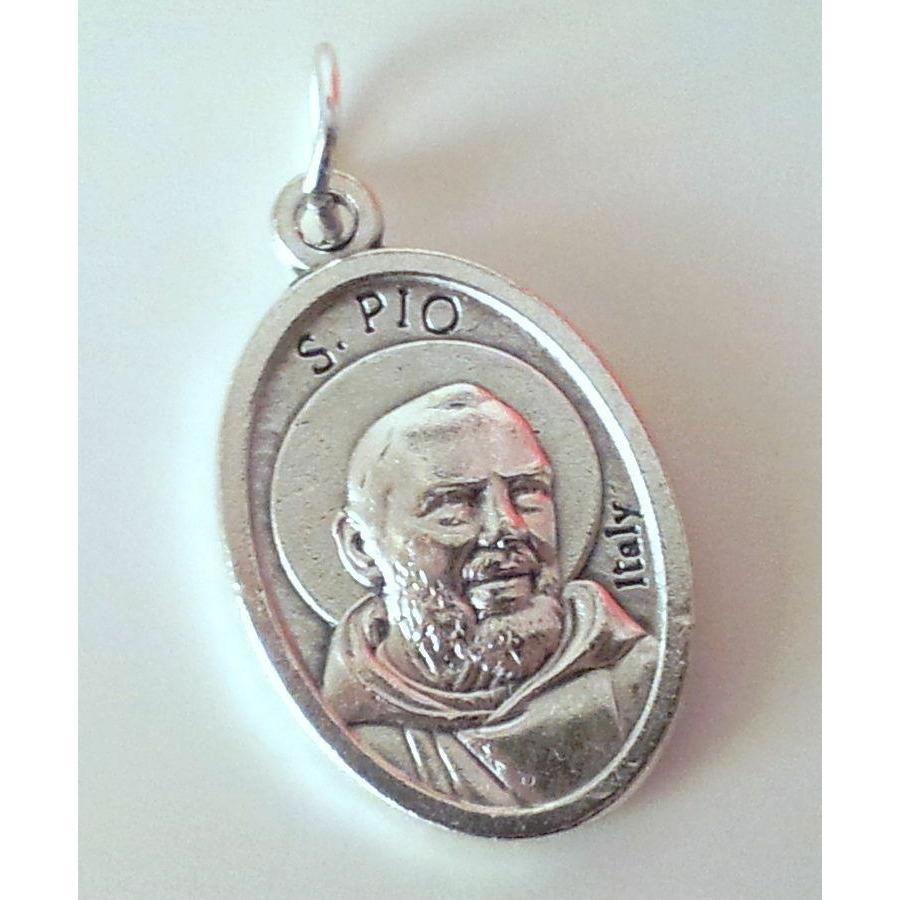 San Padre Pio 2x Medals - w/ 2Nd Class Free Relic St. Father Pio -Medal Pendant | Catholically