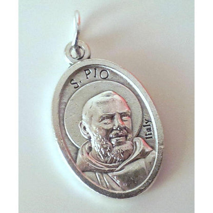 San Padre Pio 2x Medals - w/ 2Nd Class Free Relic St. Father Pio -Medal Pendant | Catholically