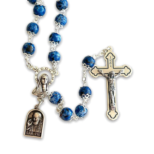 San Padre Pio Prayer Beads - Rosary Blessed By Pope w/ Relic - St. Father Pio | Catholically