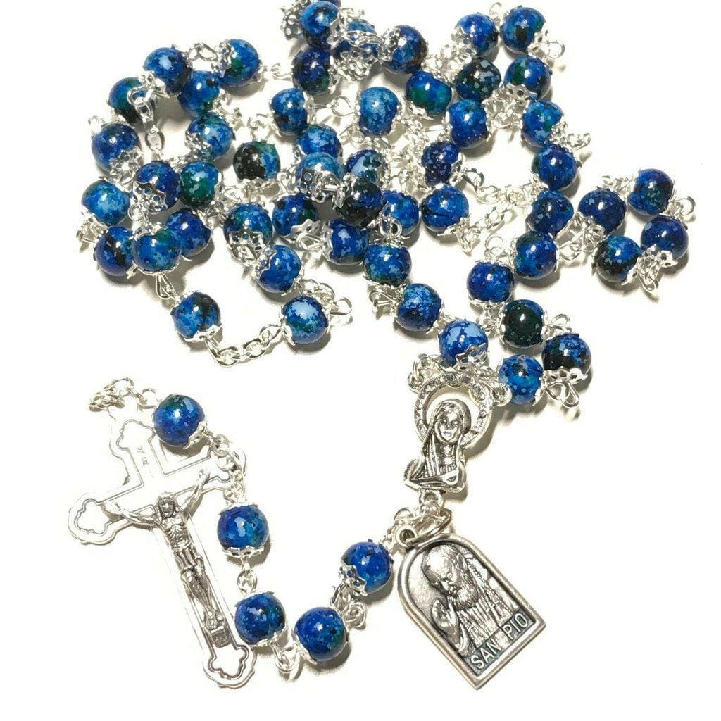 San Padre Pio Prayer Beads - Rosary Blessed By Pope w/ Relic - St. Father Pio | Catholically