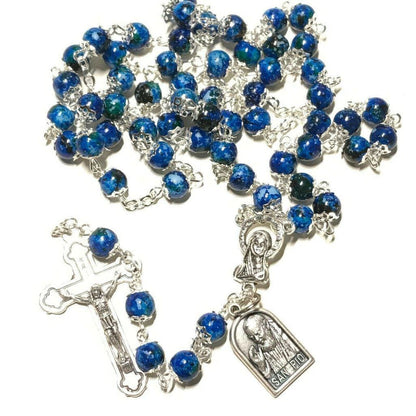 San Padre Pio Prayer Beads - Rosary Blessed By Pope w/ Relic - St. Father Pio | Catholically