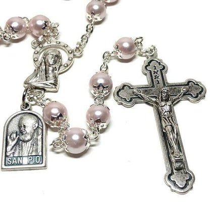 San Padre Pio - Prayer Rosary Blessed By Pope With Relic - St. Father Pio | Catholically
