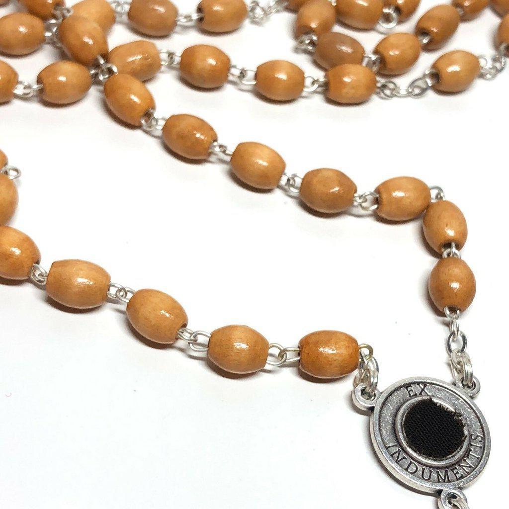 San Padre Pio - Prayer Rosary Blessed By Pope With Relic - St. Father Pio | Catholically